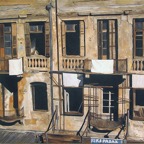 BUILDING ON ERMOU STREET, oil on canvas, 48x50 inches, 122x127 cm.jpg