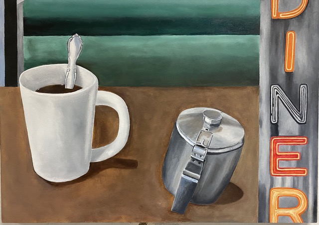 TRIBUTE TO THE VANISHING DINER, oil on canvas.jpg