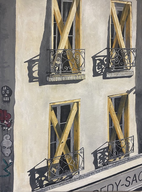VIEW FROM A PARIS WINDOW, oil on canvas, 30X22 inches, 76x56 cm.jpg