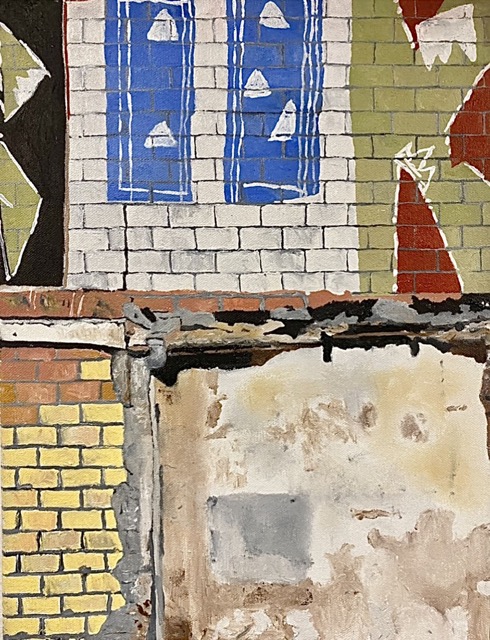 ABSTRACT WALL, oil on canvas, 16x12 inches, 40x30 cm.jpg