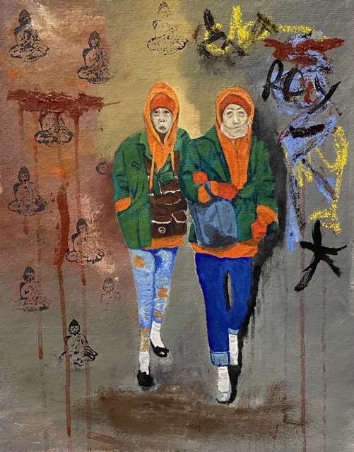 LADIES OF MOTT STREET, oil on canvas, 16x12 inches, 40x30 cm.jpg